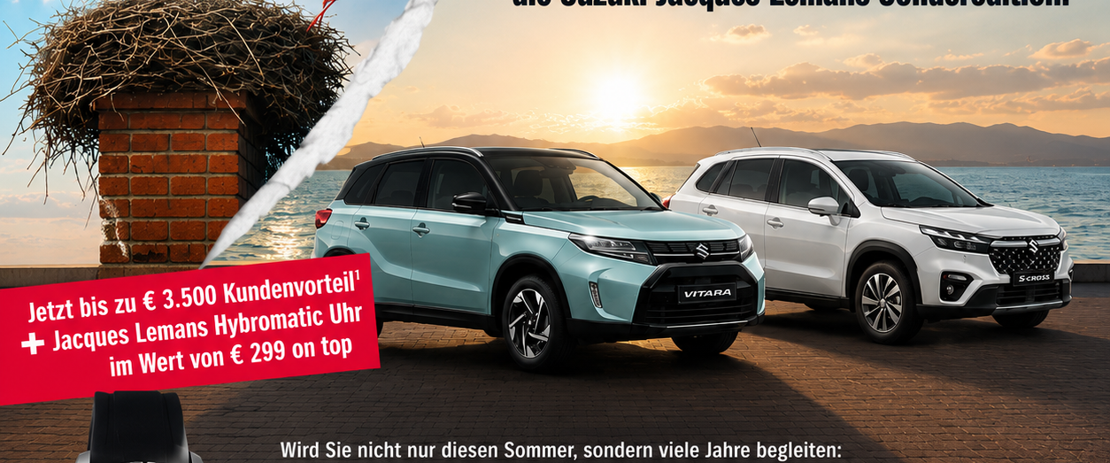 S-Cross und Vitara weis grün mit Kundenvorteil 3500€